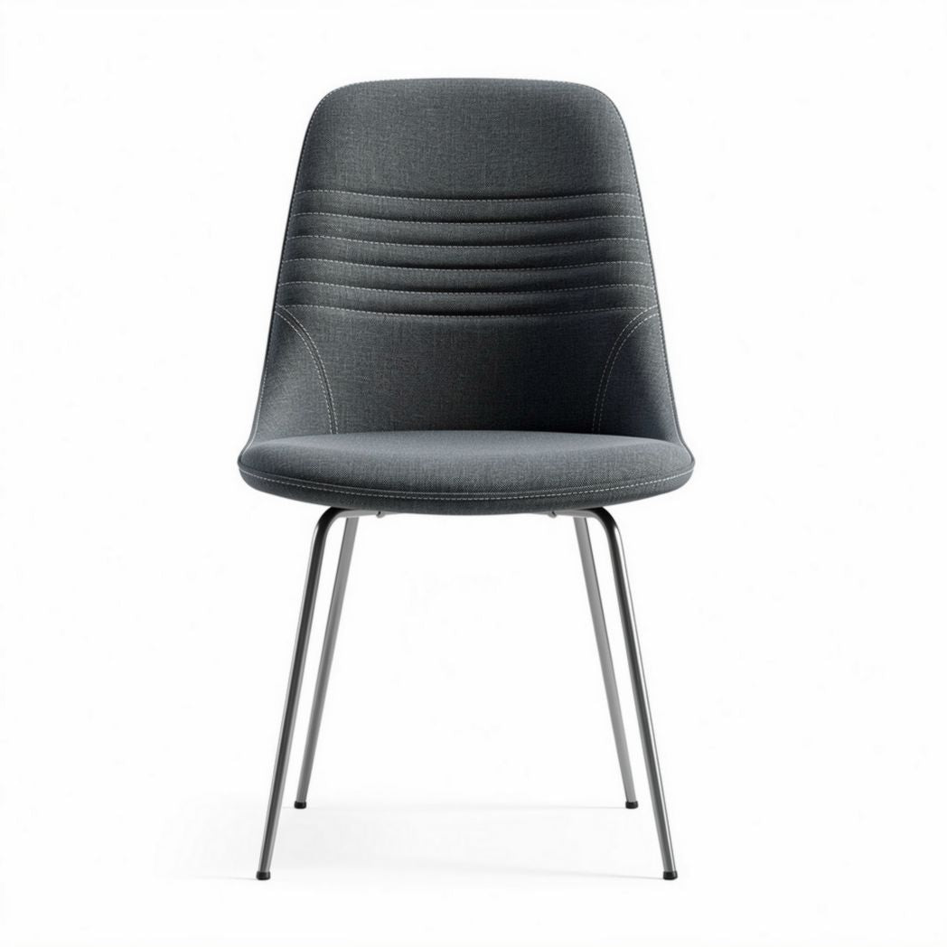 Modern dining chair with fabric upholstery and metal legs 45 x 50 x 85cm